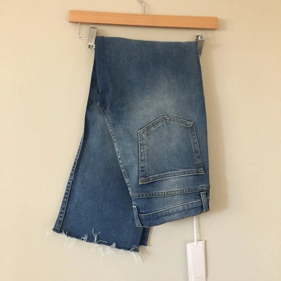 NEW BOYISH Brady High Rise Cropped Flare Blue Sz 31